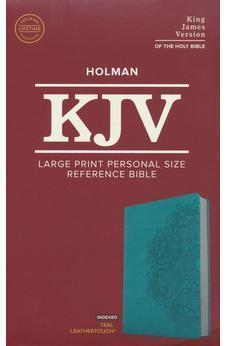 KJV Large Print Personal Size Reference Bible, Teal Leathertouch Indexed