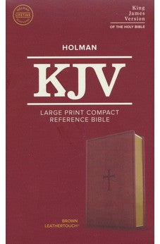 KJV Large Print Compact Reference Bible, Brown LeatherTouch