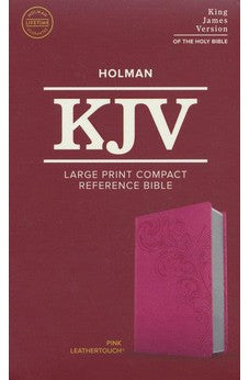 KJV Large Print Compact Reference Bible, Pink LeatherTouch