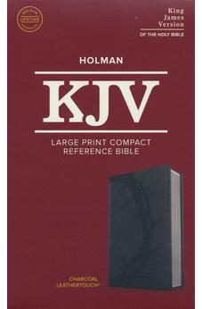 KJV Large Print Compact Reference Bible, Charcoal LeatherTouch