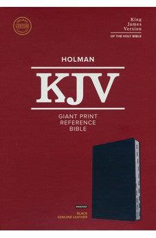 KJV Giant Print Reference Bible, Black Genuine Leather, Indexed