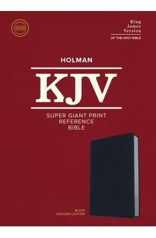 KJV Super Giant Print Reference Bible, Black Genuine Leather