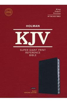 KJV Super Giant Print Reference Bible Black Genuine Leather Indexed