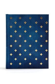 CSB Notetaking Bible, Navy/Cross Cloth-Over-Board