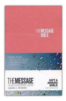 The Message Gift and Award Bible (Softcover, Coral): The Bible in Contemporary Language