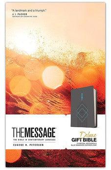 The Message Deluxe Gift Bible (Leather-Look, Charcoal Ascension and Blue Diamonds): The Bible in Contemporary Language