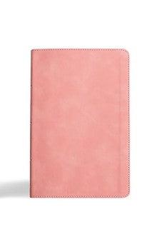 CSB Thinline Bible, Blush SuedeSoft LeatherTouch, Red Letter, Presentation Page, Sewn Binding, Full-Color Maps, Easy-to-Read Bible Serif Type