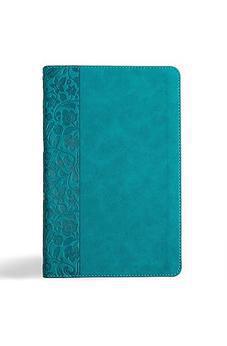 CSB Thinline Bible,Teal LeatherTouch, Red Letter, Presentation Page, Sewn Binding, Full-Color Maps, Easy-to-Read Bible Serif Type