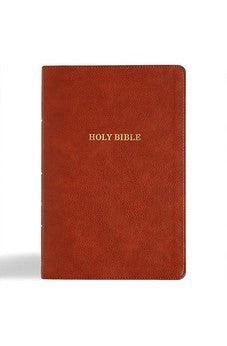 KJV Giant Print Reference Bible, Burnt Sienna LeatherTouch, Red Letter, Presentation Page, Sewn Binding, Cross-References, Full-Color Maps, Easy-to-Read Bible MCM Type