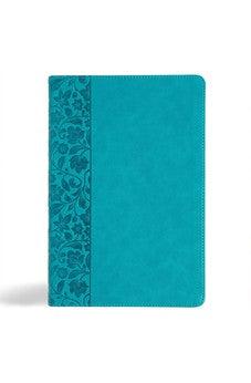 KJV Giant Print Reference Bible, Teal LeatherTouch, Red Letter, Presentation Page, Sewn Binding, Cross-References, Full-Color Maps, Easy-to-Read Bible MCM Type