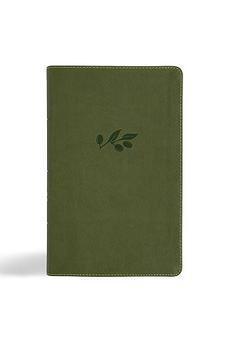 NASB Single-Column Personal Size Bible, Olive LeatherTouch, Black Letter, Presentation Page, Full-Color Maps, Easy-to-Read Bible Serif Type