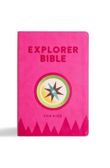 KJV Explorer Bible for Kids, Bubble Gum LeatherTouch, Red Letter, Full-Color Design, Photos, Illustrations, Charts, Videos, Activities, Easy-to-Read Bible MCM Type