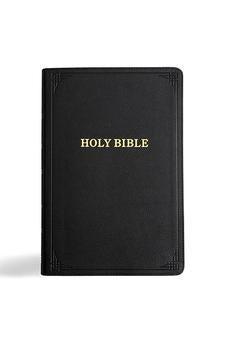 KJV Holy Bible, Giant Print with Cross-References, Black LeatherTouch with Decorative Cover Accents, Ribbon Marker, Red Letter, Full-Color Maps, Easy-to-Read Bible MCM Type