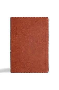 CSB Giant Print Reference Bible, Digital Study Edition, Burnt Sienna LeatherTouch, Red Letter, Presentation Page, Sewn Binding, Full-Color Maps, Easy-to-Read Bible Serif Type