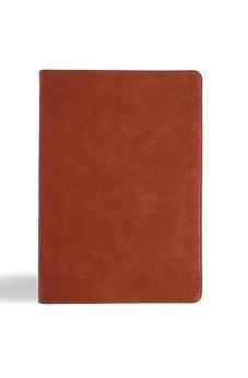 CSB Giant Print Single-Column Bible, Burnt Sienna LeatherTouch, Black Letter, Presentation Page, Sewn Binding, Full-Color Maps, Easy-to-Read Bible Serif Type