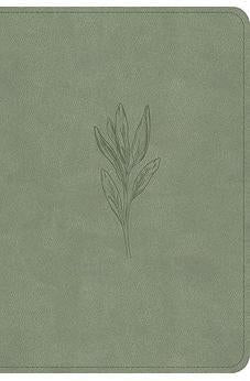 NASB Large Print Compact Reference Bible, Sage SuedeSoft LeatherTouch, Red Letter, Presentation Page, Sewn Binding, Cross-References, Full-Color Maps, Easy-to-Read Bible Karmina Type