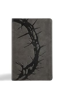 NASB Large Print Personal Size Reference Bible, Charcoal LeatherTouch, Red Letter, Presentation Page, Sewn Binding, Cross-References, Full-Color Maps, Easy-to-Read Bible Karmina Type