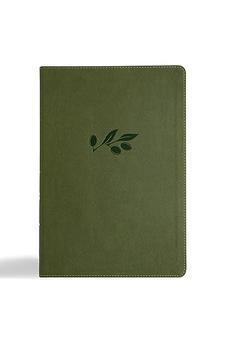 CSB Super Giant Print Reference Bible, Digital Study Edition, Olive LeatherTouch, Red Letter, Presentation Page, Sewn Binding, Full-Color Maps, Easy-to-Read Bible Serif Type