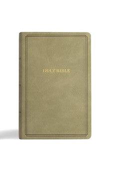 KJV Large Print Personal Size Reference Bible, Sage Suedesoft LeatherTouch, Red Letter, Pure Cambridge Text, Presentation Page, Sewn Binding, ... Full-Color Maps, Easy-to-Read Bible MCM Type