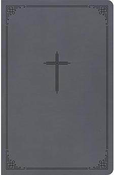 CSB Thinline Bible, Value Edition, Charcoal LeatherTouch, Red Letter, Presentation Page, Sewn Binding, Full-Color Maps, Easy-to-Read Bible Serif Type