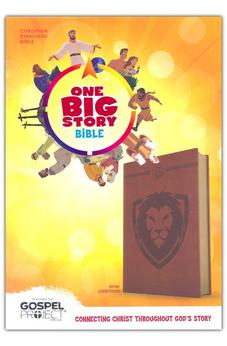 CSB One Big Story Bible, Brown LeatherTouch, Red Letter, Presentation Page, Study Helps, Christ Connections, Memory Verses, Full-Color Maps, Easy-to-Read Bible Serif Type