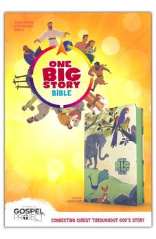 CSB One Big Story Bible, Creation LeatherTouch, Red Letter, Presentation Page, Study Helps, Christ Connections, Memory Verses, Full-Color Maps, Easy-to-Read Bible Serif Type