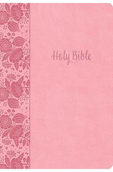 KJV Large Print Thinline Bible, Value Edition, Soft Pink LeatherTouch, Red Letter, Presentation Page, Sewn Binding, Full-Color Maps, Easy-to-Read Bible MCM Type