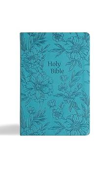NASB Large Print Thinline Bible, Value Edition, Teal LeatherTouch, Black Letter, Presentation Page, Sewn Binding, Full-Color Maps, Easy-to-Read Bible Karmina Type