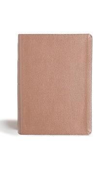 CSB Study Bible, Personal Size, Digital Study Edition, Rose Gold LeatherTouch, Red Letter, Study Notes and Commentary, Illustrations, Articles, Word Studies, Outlines, Timelines, Easy-to-Read Type