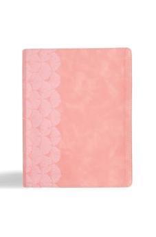 KJV Notetaking Bible, Large Print Edition, Soft Pink LeatherTouch, Red Letter, Wide Margins, Journaling Space, Single-Column, Reading Plan, Easy-to-Read Bible MCM Type