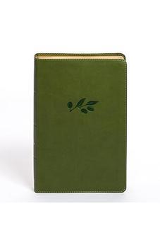 KJV Personal Size Giant Print Bible, Olive LeatherTouch, Indexed
