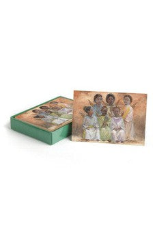 Masterpiece Studios 18-Count Boxed Violet Hewitt Chandler Christmas Cards with Envelopes, Child Angels, 5.6" x 7.8" (947200)