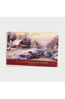 DaySpring - Thomas Kinkade - The Lord Will Bless His People - 18 Christmas Boxed Cards and Envelopes (J3159), Multi