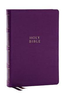 KJV Holy Bible Compact Bible with 43,000 Center-Column Cross References, Red Letter, Purple Leathersoft, Thumb Indexed