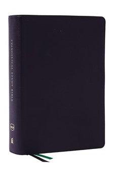 NKJV Evangelical Study Bible: Christ-centered. Faith-building. Mission-focused. (Black Genuine Leather, Red Letter, Thumb Indexed, Large Print)