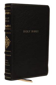 KJV Personal Size Reference Bible, Sovereign Collection, Genuine Leather, Black, Red Letter, Comfort Print