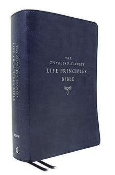 NIV Charles F. Stanley Life Principles Bible, 2nd Edition, Leathersoft, Blue, Comfort Print