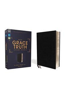 NIV Grace and Truth Study Bible, European Bonded Leather, Black, Red Letter, Comfort Print