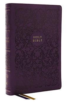 KJV Holy Bible with 73,000 Center-Column Cross References, Purple Leathersoft, Red Letter, Thumb Indexed
