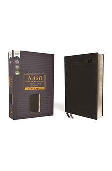 NASB Thinline Bible, Large Print, Leathersoft, Black, Red Letter, 2020 Text, Comfort Print