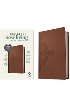 NLT Large Print Premium Value Thinline Bible, Filament Enabled Edition (LeatherLike, Brown Celtic Cross)