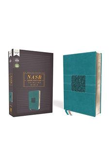 NASB Thinline Bible, Leathersoft, Teal, Red Letter, 2020 Text, Comfort Print - Biblestore.com