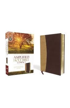 AMP Holy Bible Compact Imitation Leather Tan/Burgundy