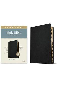 KJV Large Print Thinline Reference Holy Bible (Red Letter, Genuine Leather, Black, Indexed)