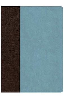 CSB Life Essentials Interactive Study Bible Brown/Sky LeatherTouch Indexed - Biblestore.com