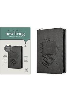 NLT Compact Zipper Bible, Filament Enabled Edition (Red Letter, LeatherLike, Charcoal Patch)