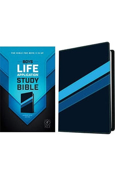 NLT Boys Life Application Study Bible, TuTone (LeatherLike, Midnight Blue)