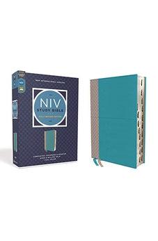 NIV Study Bible, Fully Revised Edition, Soft Leather-Look, Teal/Gray (Indexed, Red Letter)