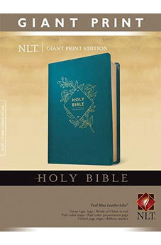 NLT Holy Bible, Giant Print (Red Letter, LeatherLike, Teal Blue)