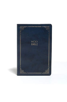 KJV Large Print Personal Size Reference Bible, Navy Leathertouch